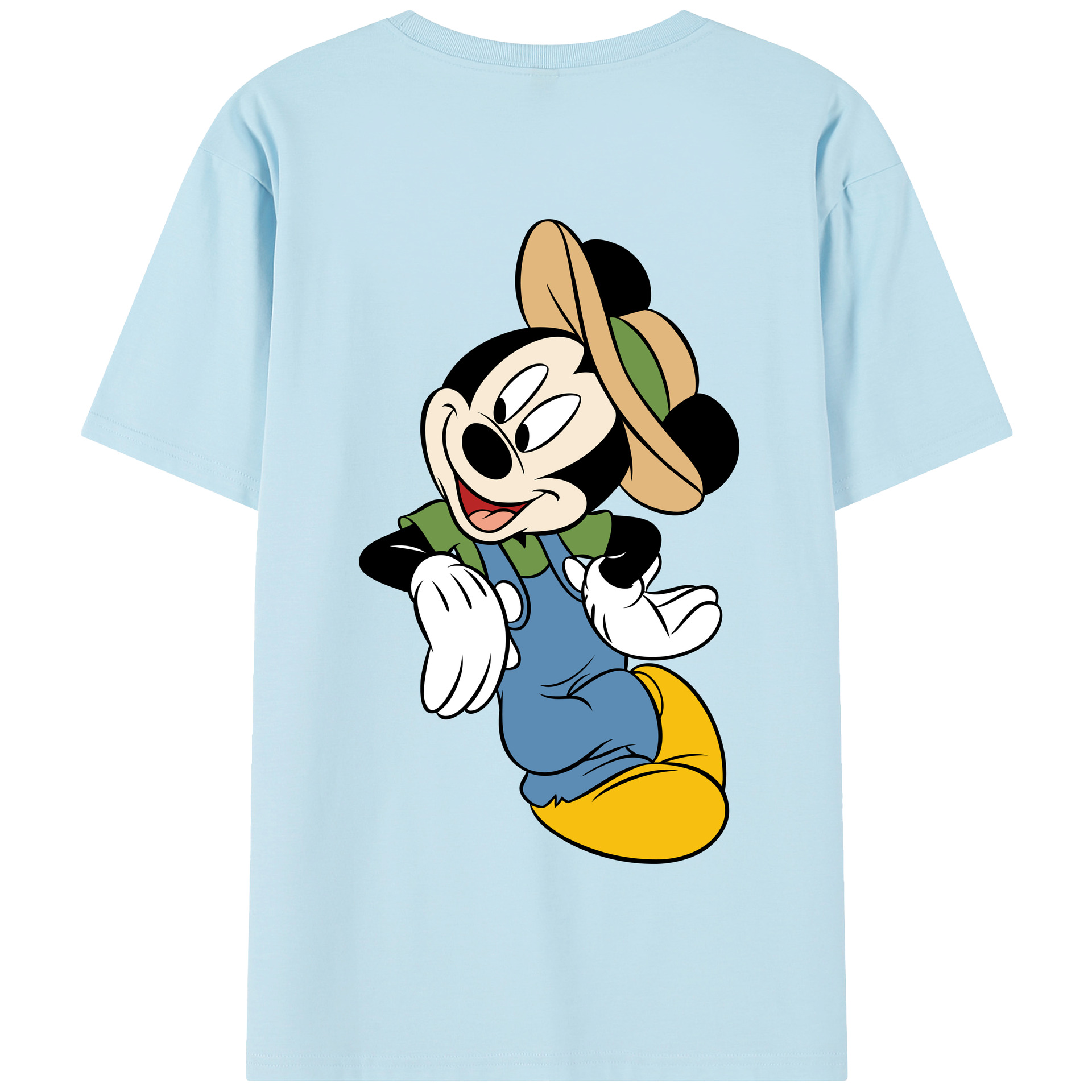 （画像用） ミッキーマウス Mickey Mouse 綿100％半袖Tシャツ（背面プリント）